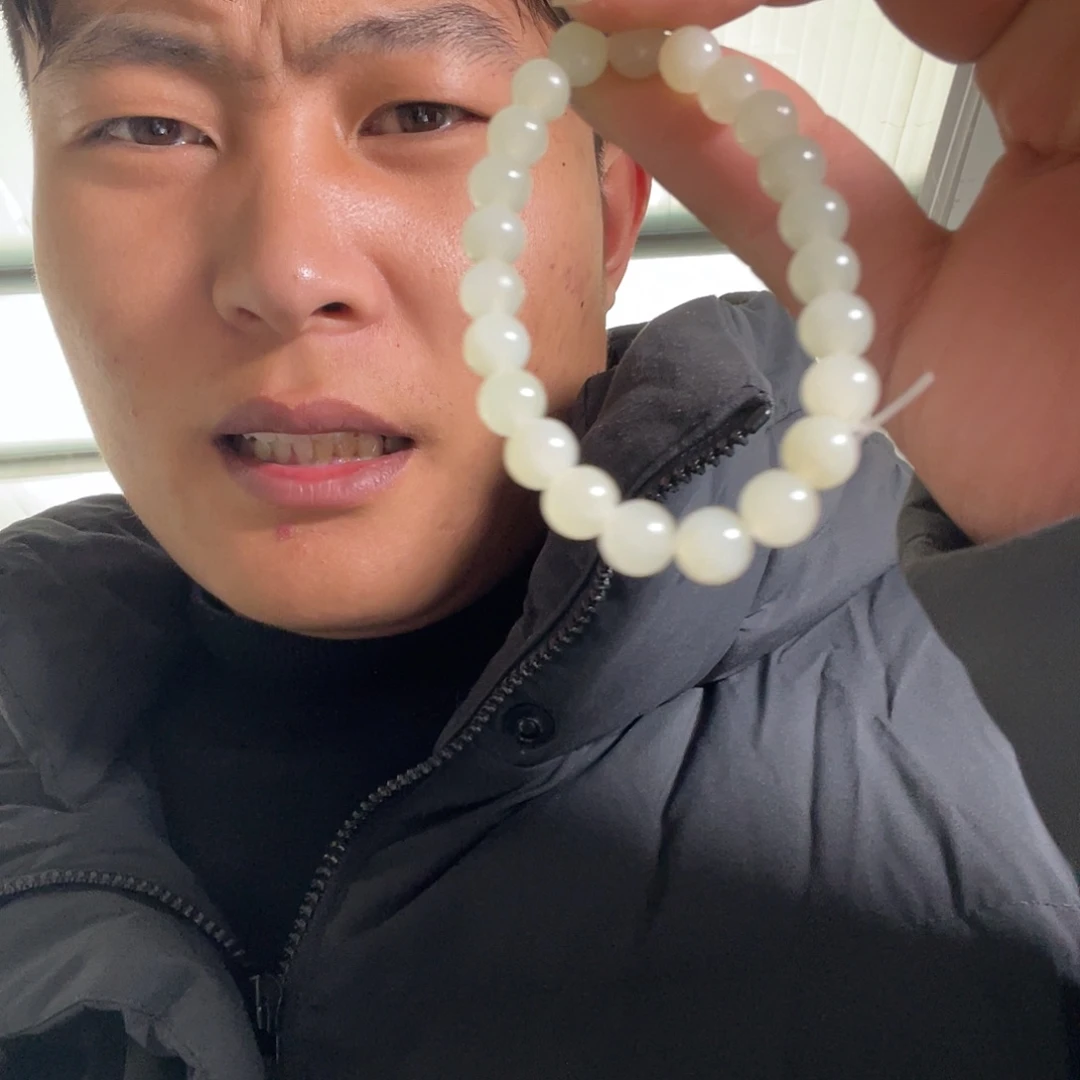 和田玉颈饰未镶嵌和田玉新疆且末料手串