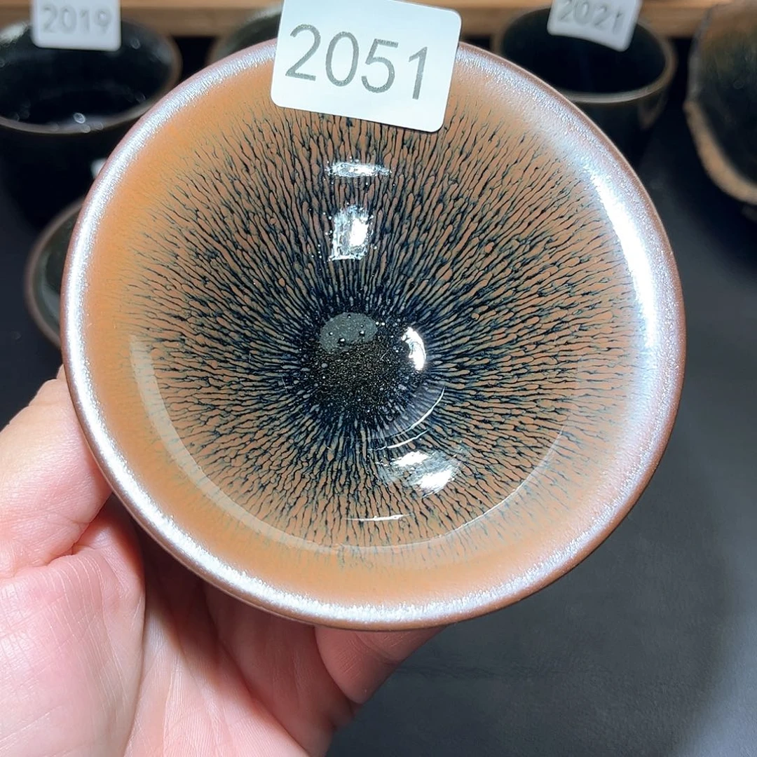 茶盏金兔毫撇口主人杯2051