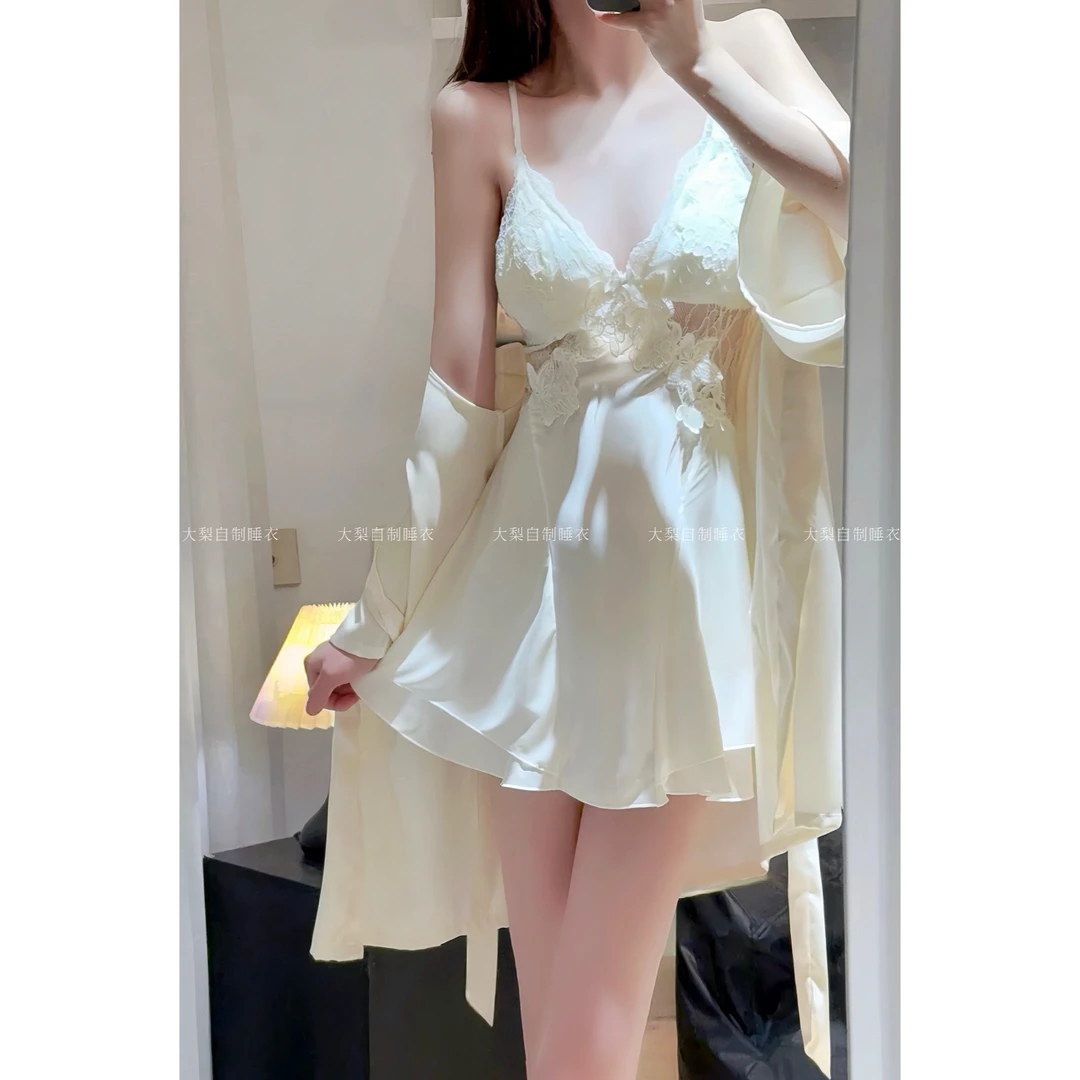 「无限浪漫」纯欲风薄款睡裙蕾丝性感春夏露背夏季法式夏天吊带睡裙