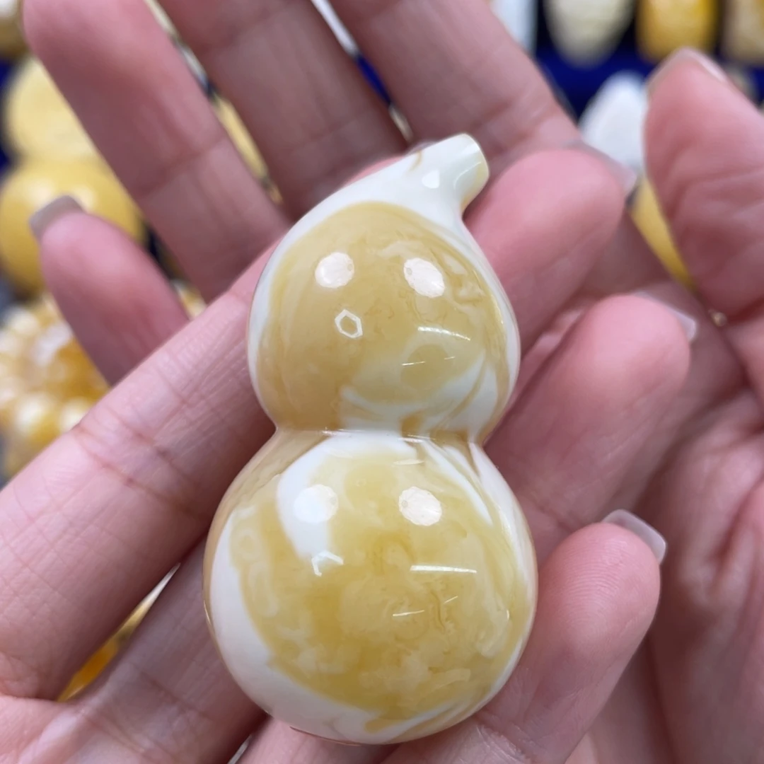 裸石蜜蜡未镶嵌琥珀蜜蜡葫芦吊坠