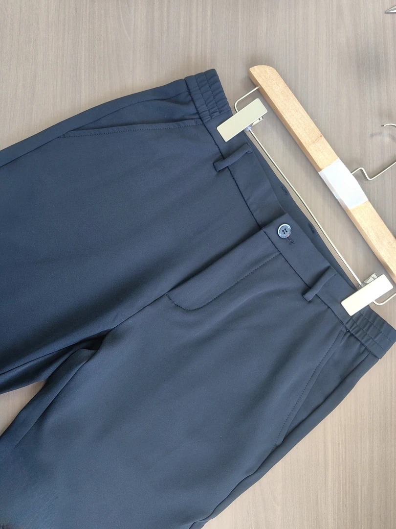 【乐见自营】A08春秋款男士商务修身垂感抗皱西裤D873