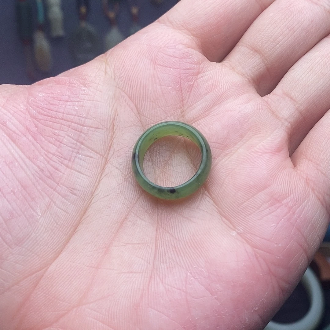 和田玉未镶嵌颈饰圈口16.3