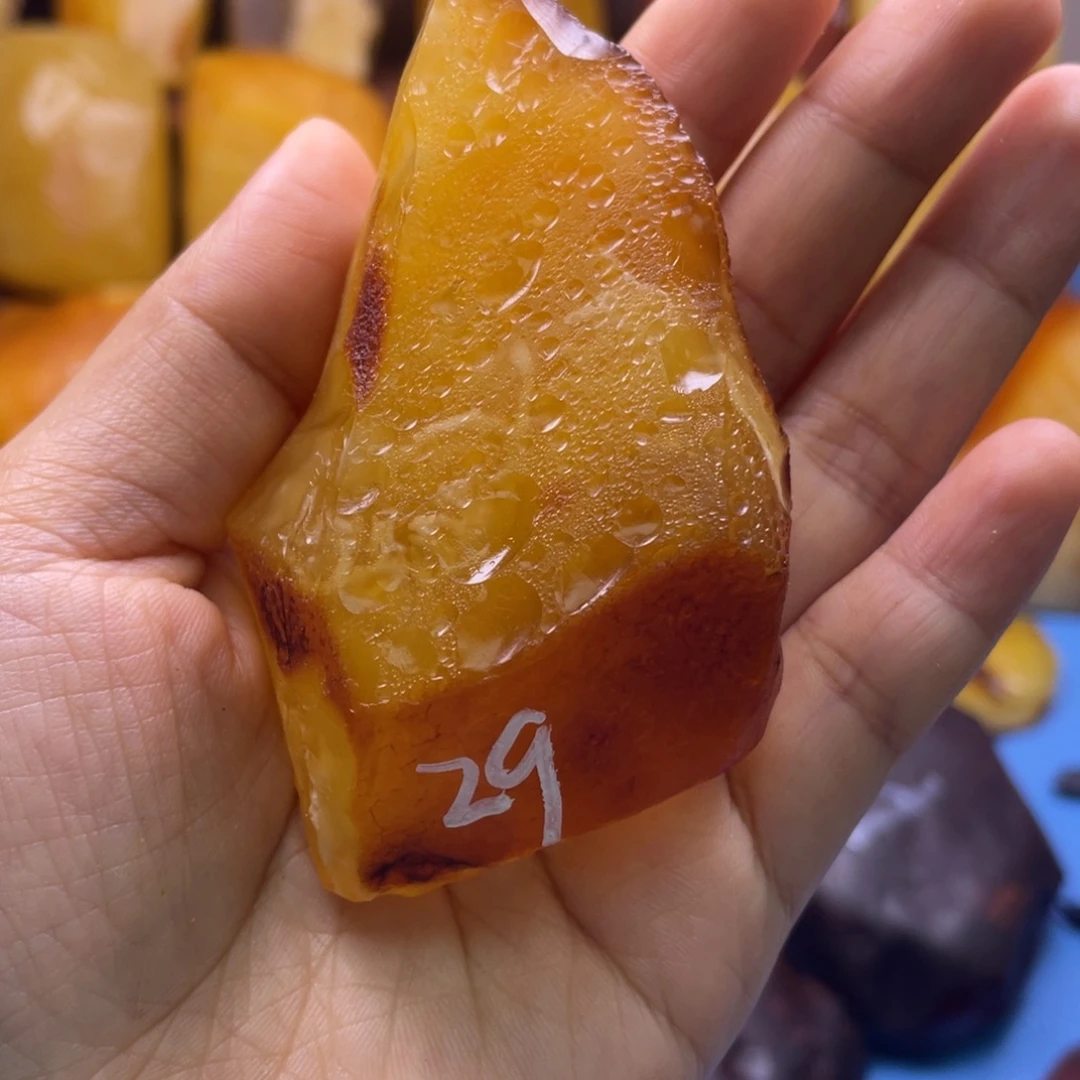 风***6定制琥珀未镶嵌琥珀蜜蜡
