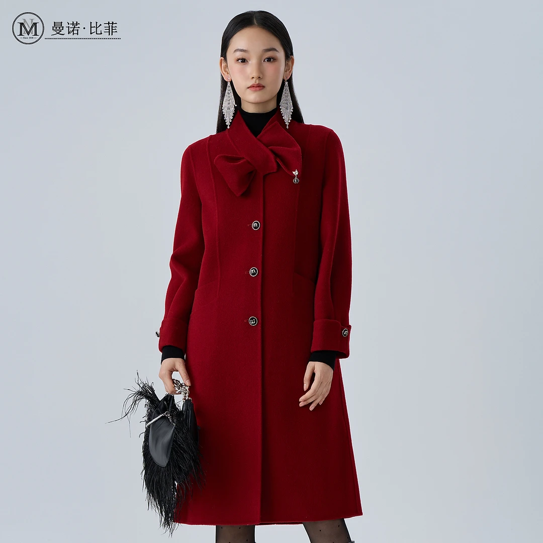 【小北姐专属】冬季高级感直筒长款双面呢外套MFEG146157