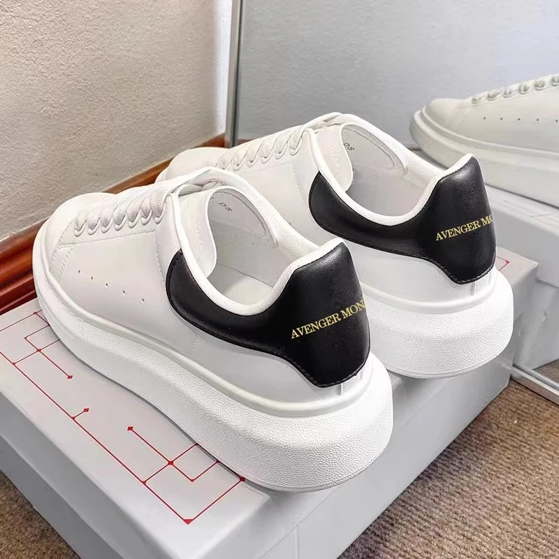 夕麦昆小白鞋百搭低帮厚底男女鞋2025春季新款增高板鞋莆田正品潮