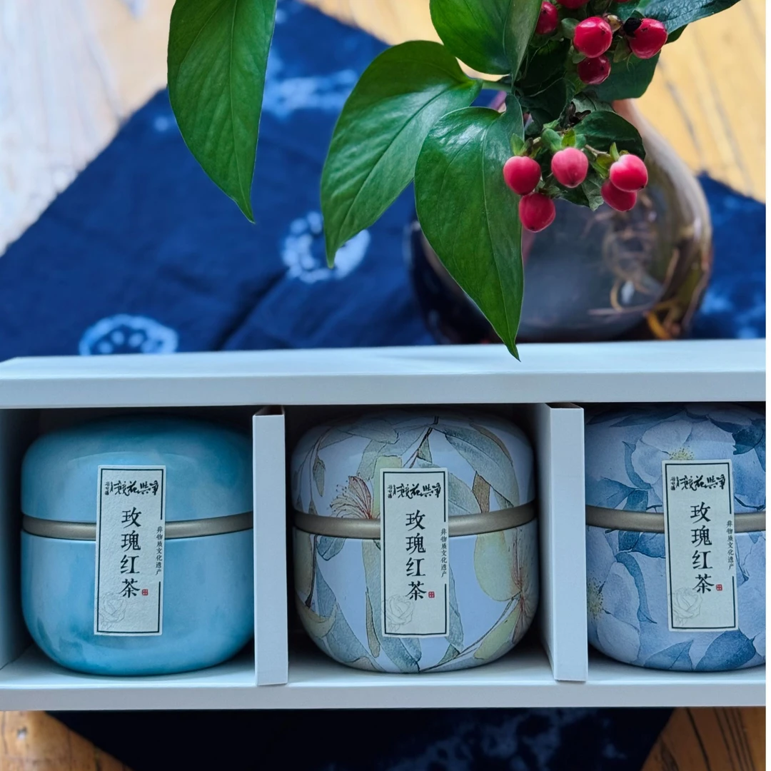 中秋礼盒 非遗技艺花瓣制茶红茶口味玫瑰茶温性茶饮 养生茶
