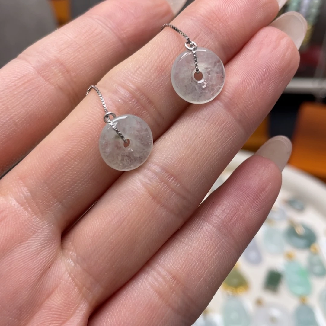 翡翠银S925镶嵌吊坠(不含链)