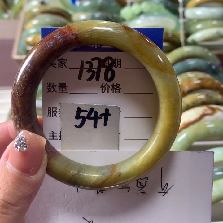 蛇纹石玉未镶嵌手镯1378