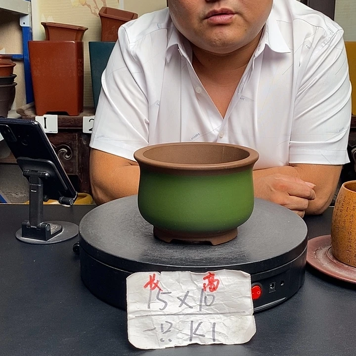 紫砂花盆货号一只KK1