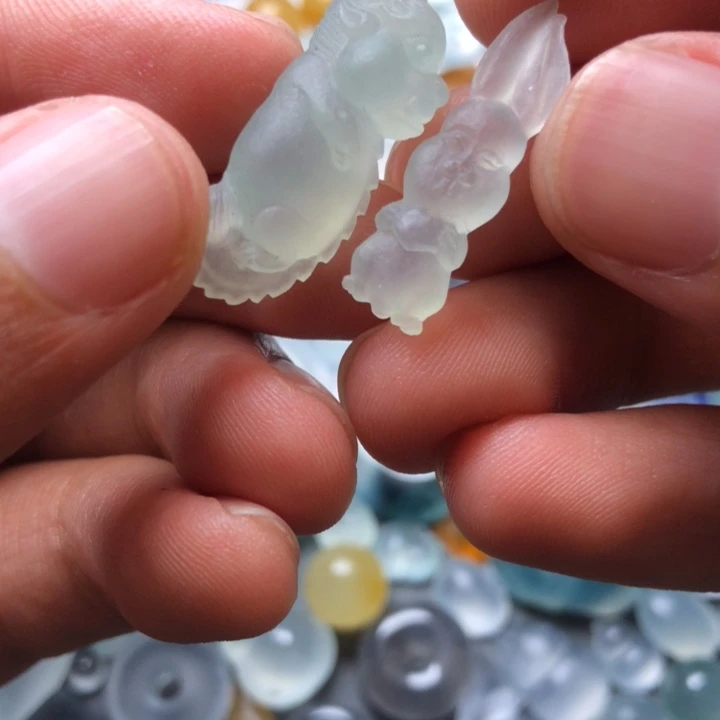 定制翡翠未镶嵌阿****财挂件