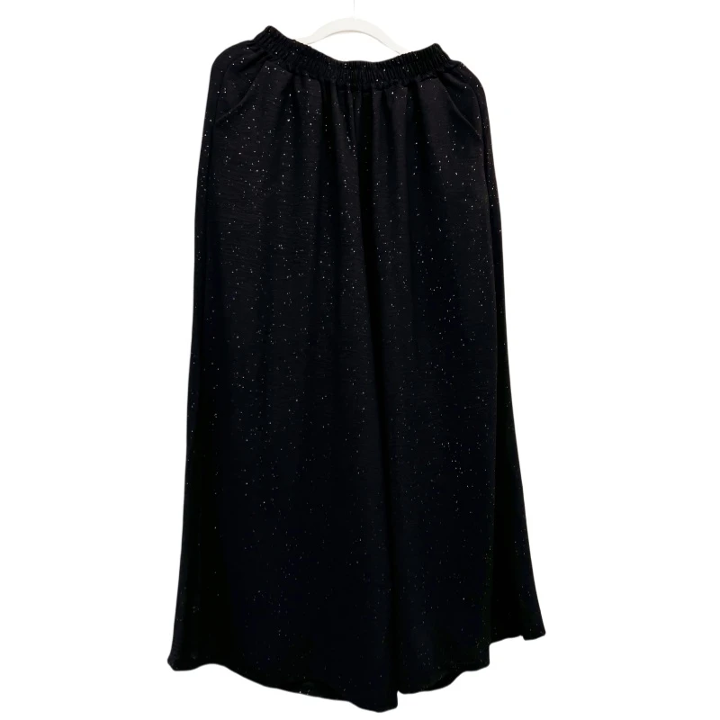 满天星洒金女装阔腿裤百搭夏季复古松紧腰显瘦时尚休闲宽松长款裤