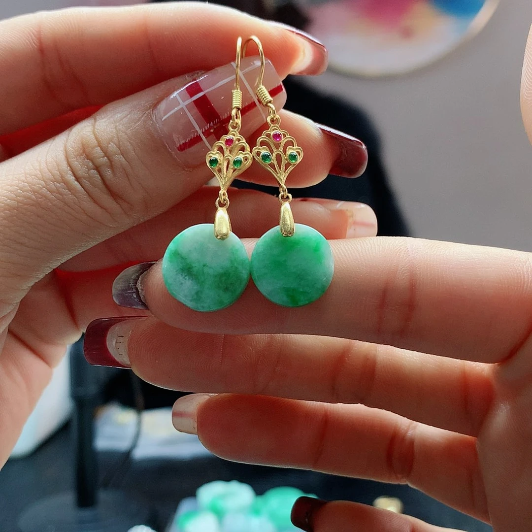 【闪购商品】翡翠耳饰未镶嵌，