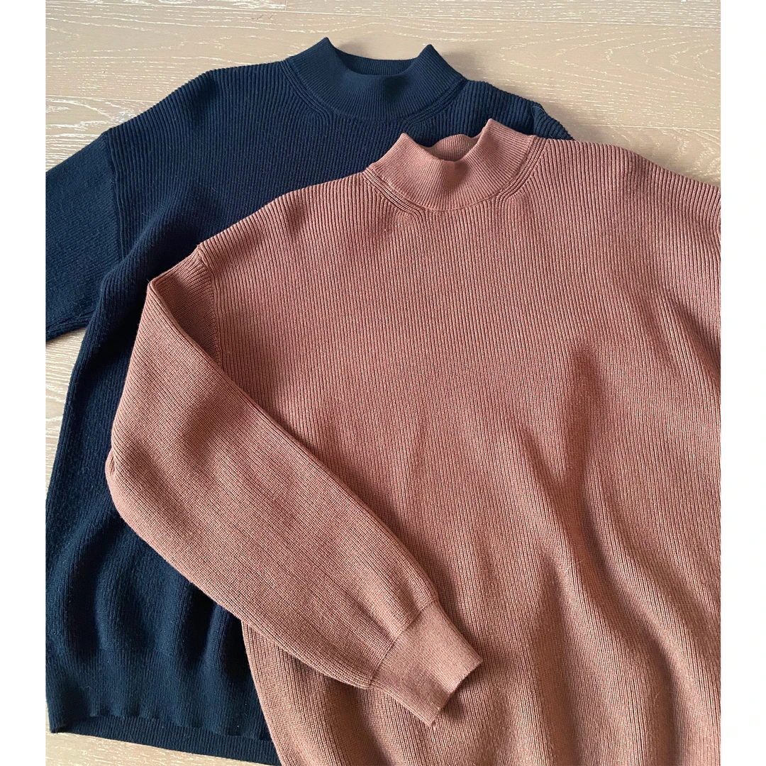 OneQony老钱风高织基础肌理感加厚保暖针织毛衣半高领内搭上衣