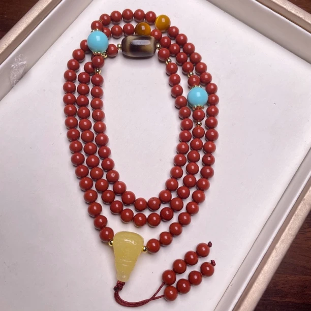 【艺品堂】6mm 老矿料108项链 圆珠项链 多样性发一