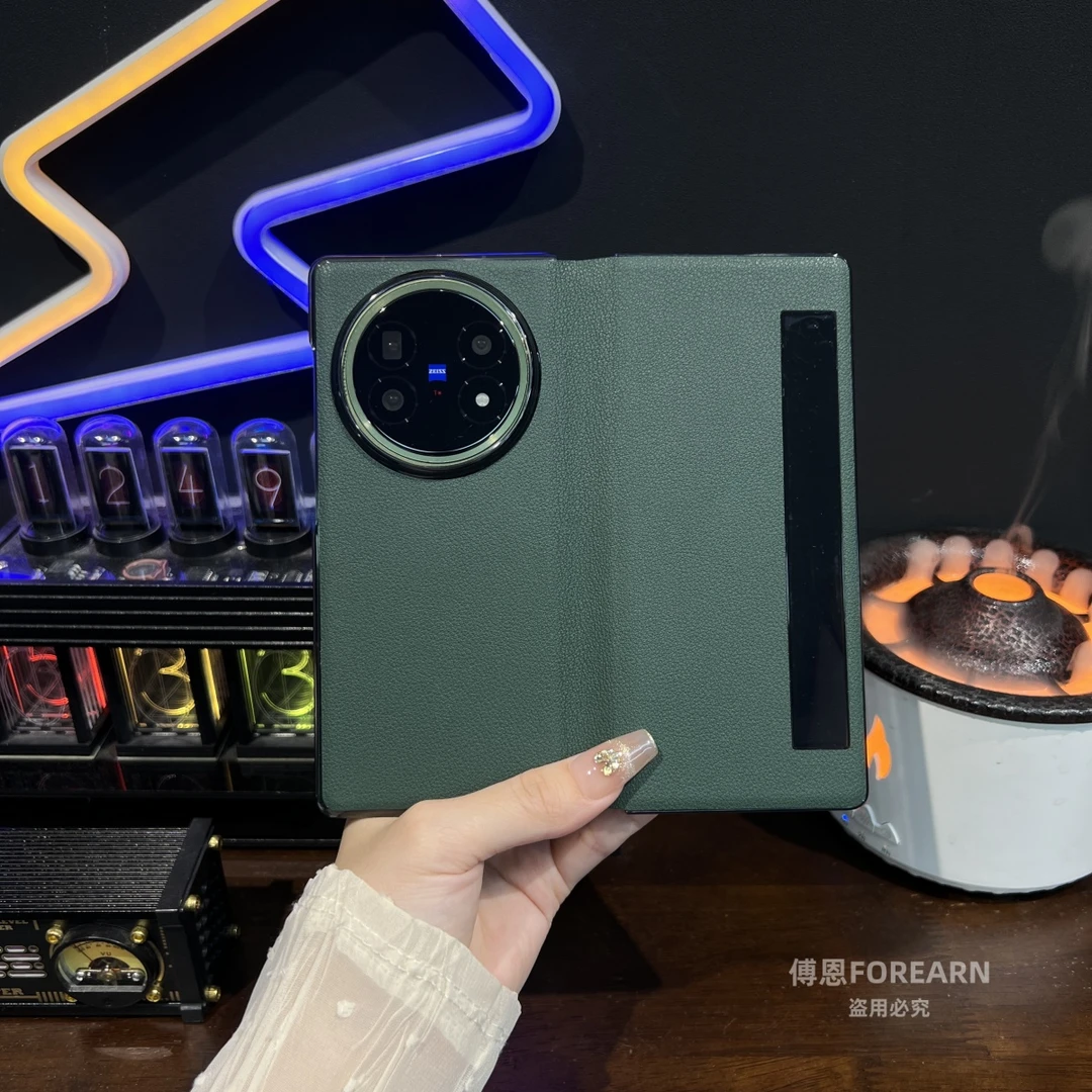 适用于vivoxfold5手机壳折叠屏真皮xfold5翻盖式保护套全包防摔