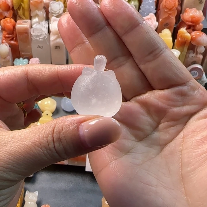 昌化石印石不规则印面猫包刻字