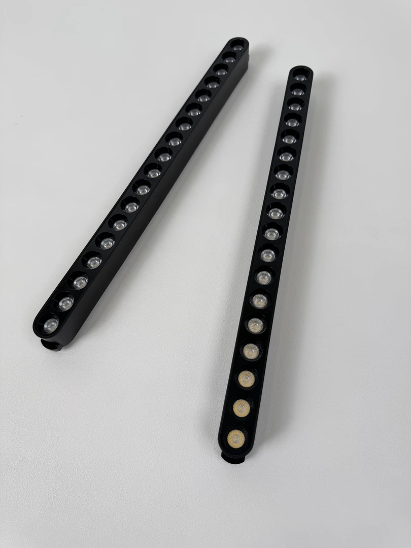 微瑕明装磁吸格栅灯18W超薄磁吸轨道灯免吊顶家用客厅照明线条灯