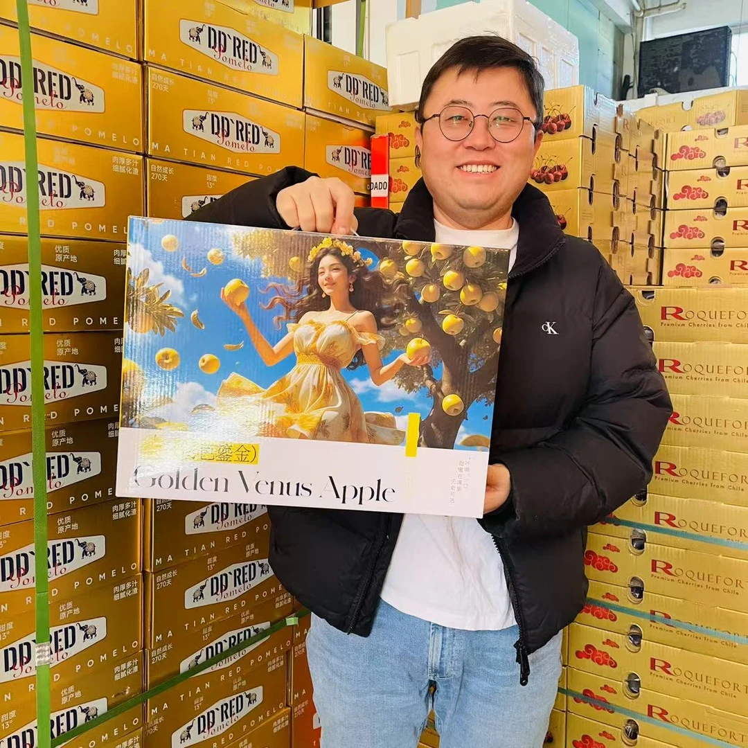 9 绣色鎏金  黄金维纳斯苹果  净重3.5斤【只发河南省】