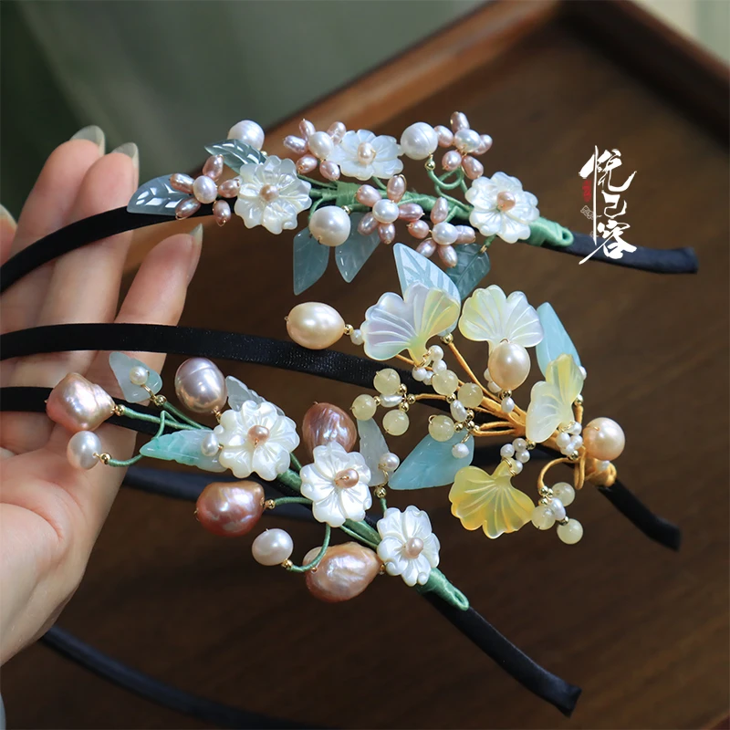悦己容[山水瑤]复古风百搭日常发夹发箍旗袍妆造汉服头饰