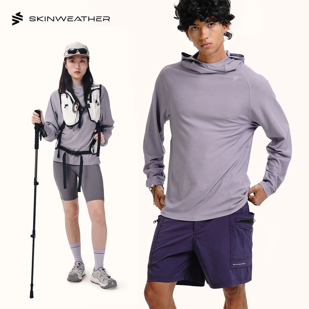 Breeze羊毛控温网眼帽衫透气舒适户外运动跑步春夏