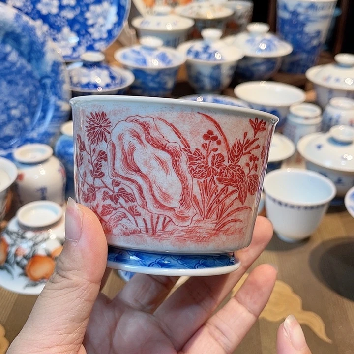 拓片蝶恋花诗文主人杯微瑕