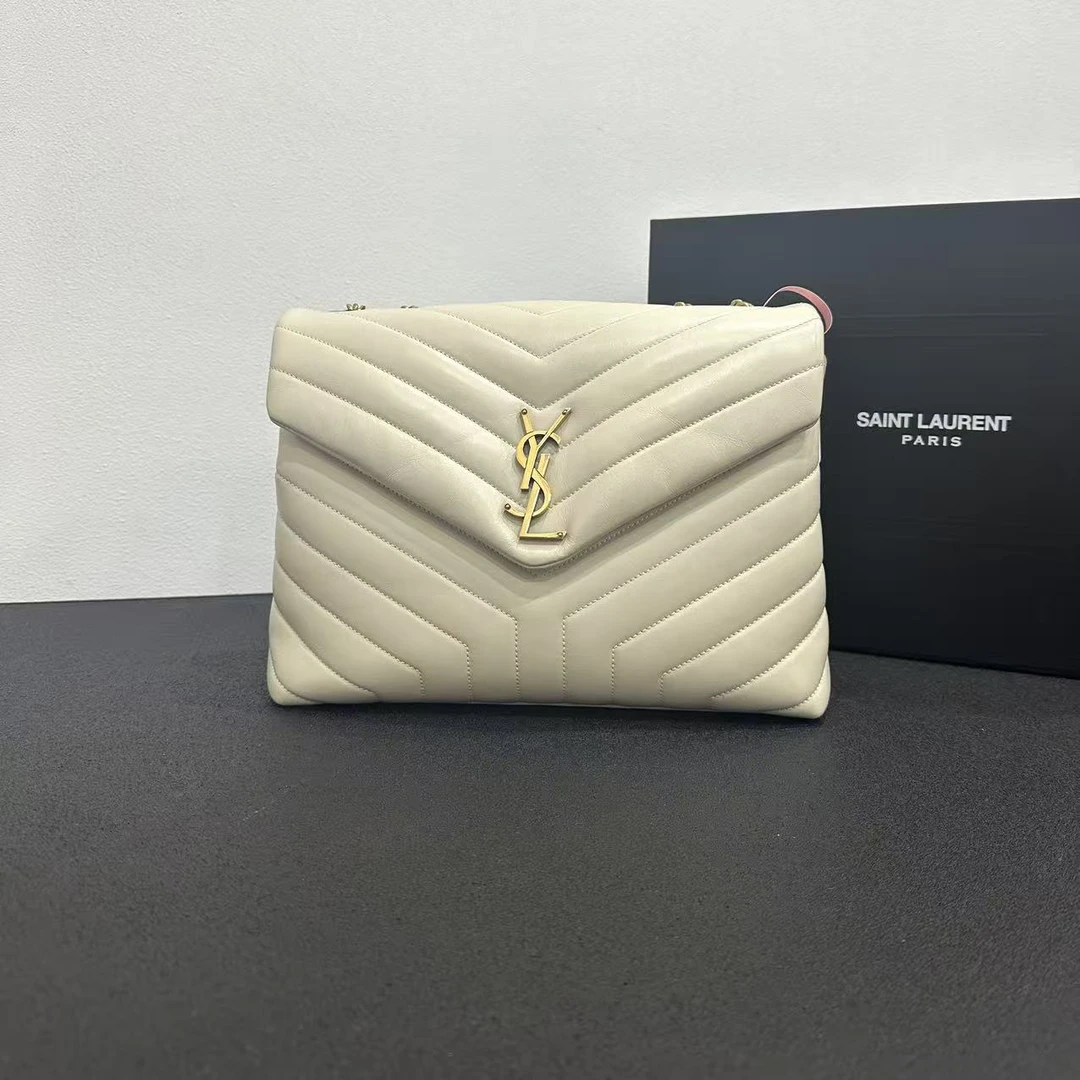 未使用 YSL/圣罗兰 壹所奢品YSL 方胖子 中号 白金