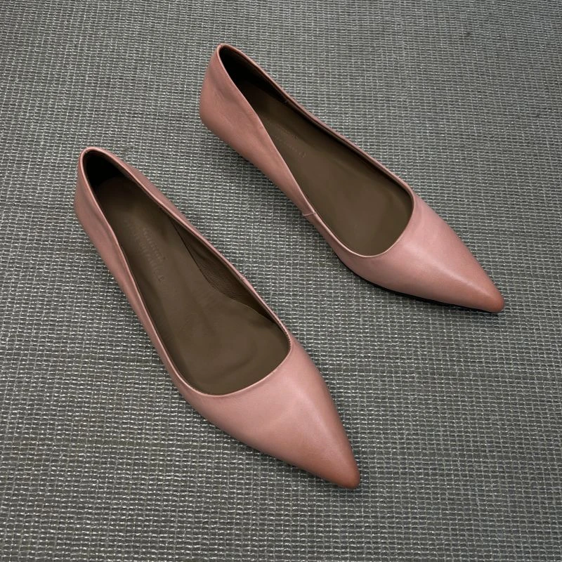 跟高4cm～百搭通勤单鞋软底尖头细跟优雅女新款温柔时尚中跟鞋