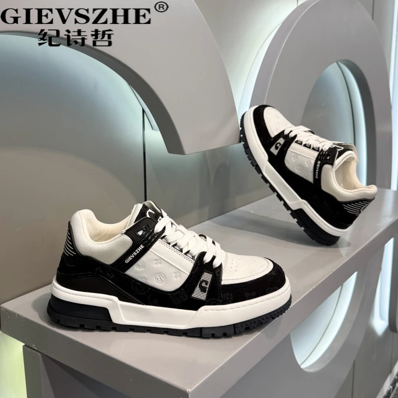 纪诗哲男鞋夏季新款印花潮流运动鞋厚底增高百搭秋日穿搭男士软底