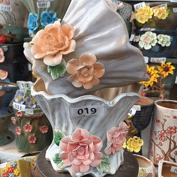 紫砂花盆粗陶材质多肉花盆