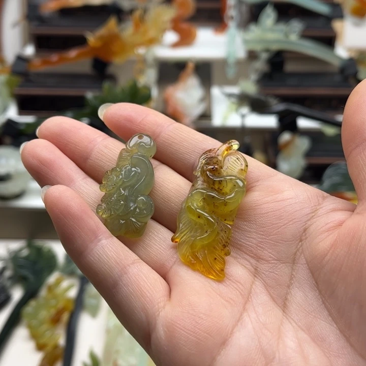 蛇纹石玉未镶嵌岫玉发簪