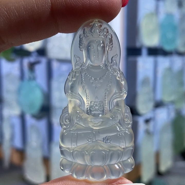 岫玉未镶嵌颈饰吊坠