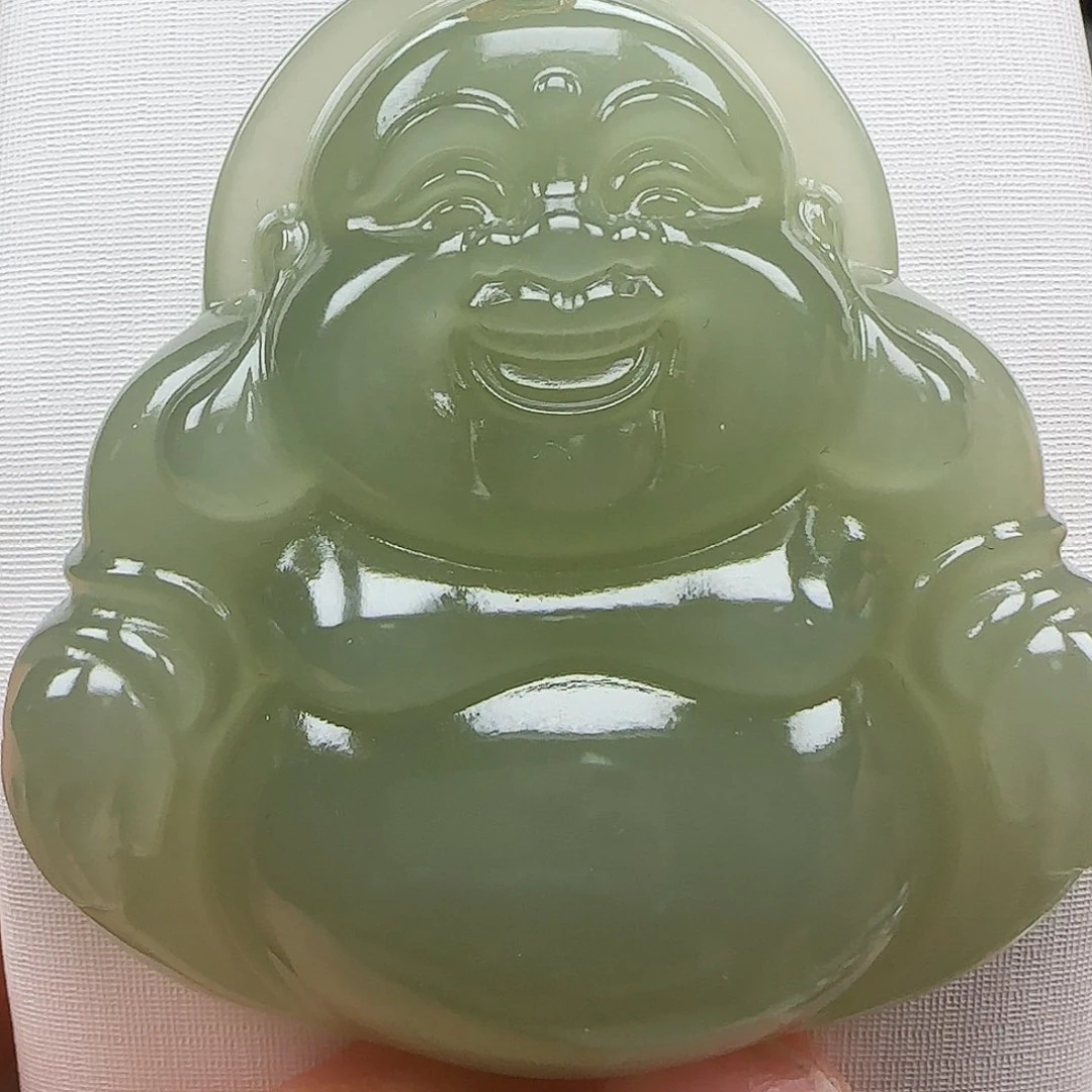 和田玉颈饰足金镶嵌