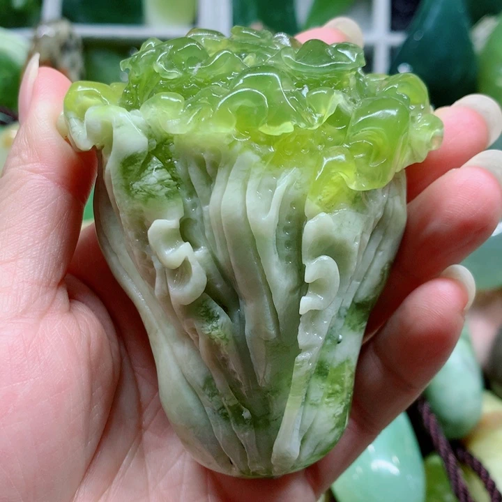 蛇纹石玉未镶嵌手把件