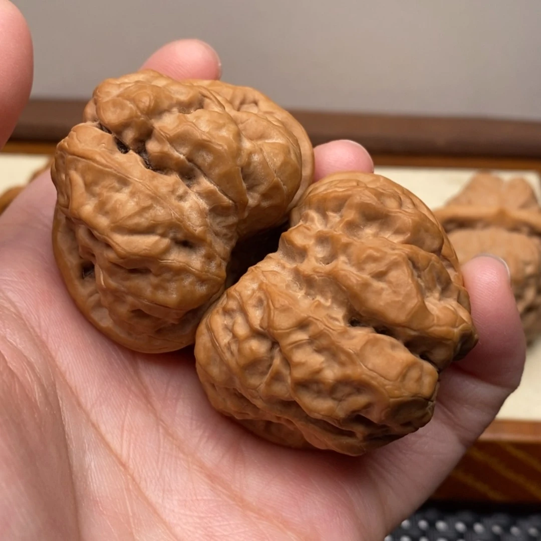 【闪购商品】把件文玩核桃开背蛙边43左右