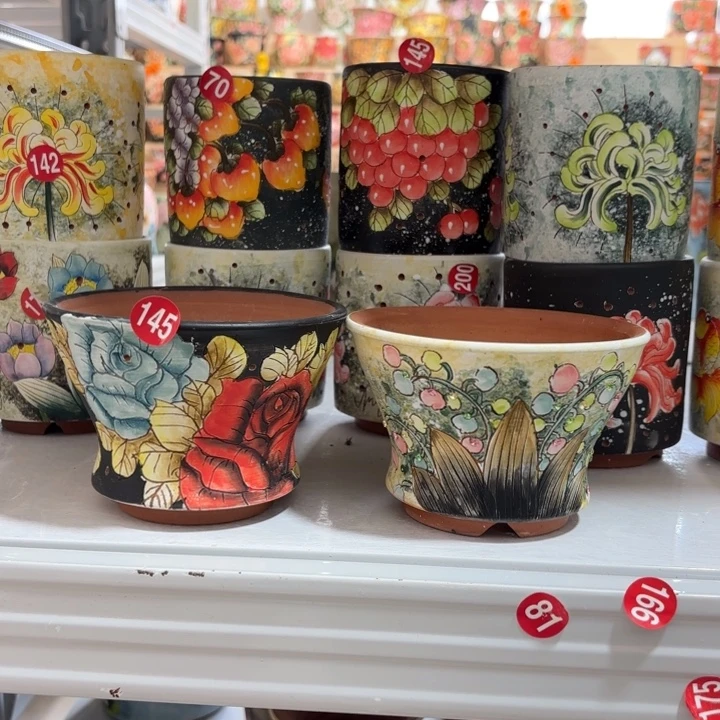 景德镇手绘花盆陶瓷13/9
