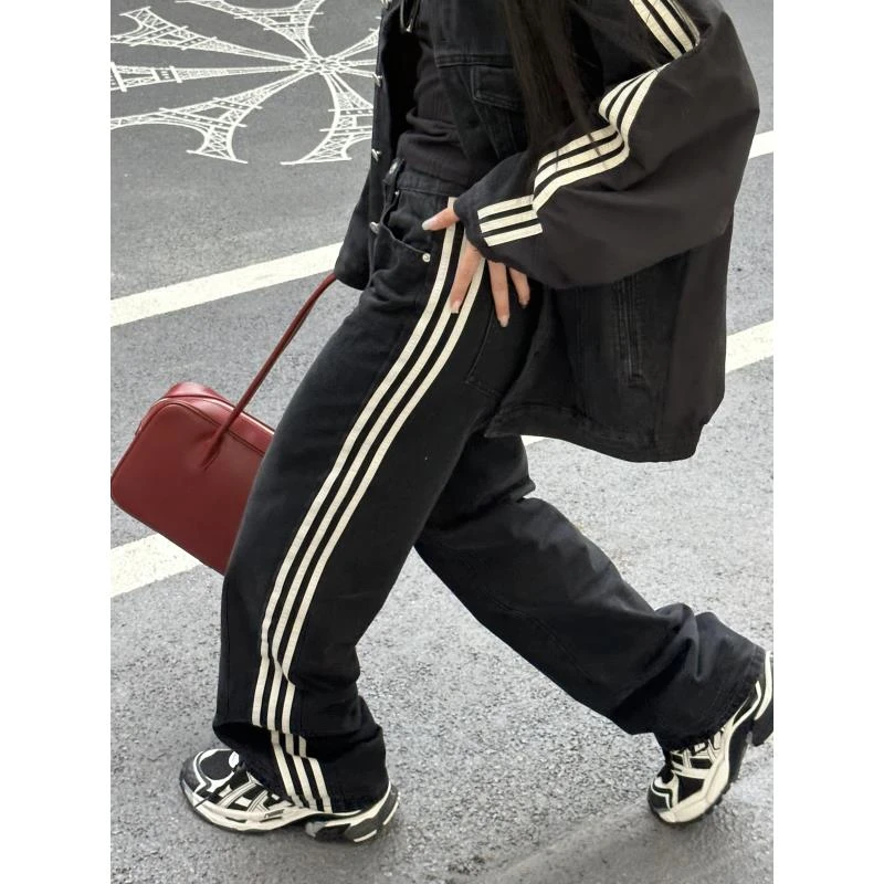 Tangostyle《牛仔信使》小众设计休闲运动风牛仔裤F81#裤子