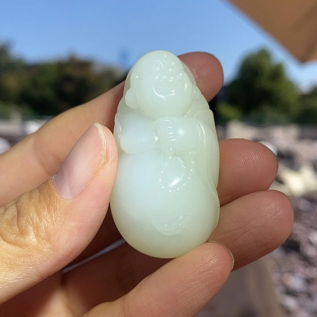 未镶嵌手链和田玉汉****?羊脂白玉佛