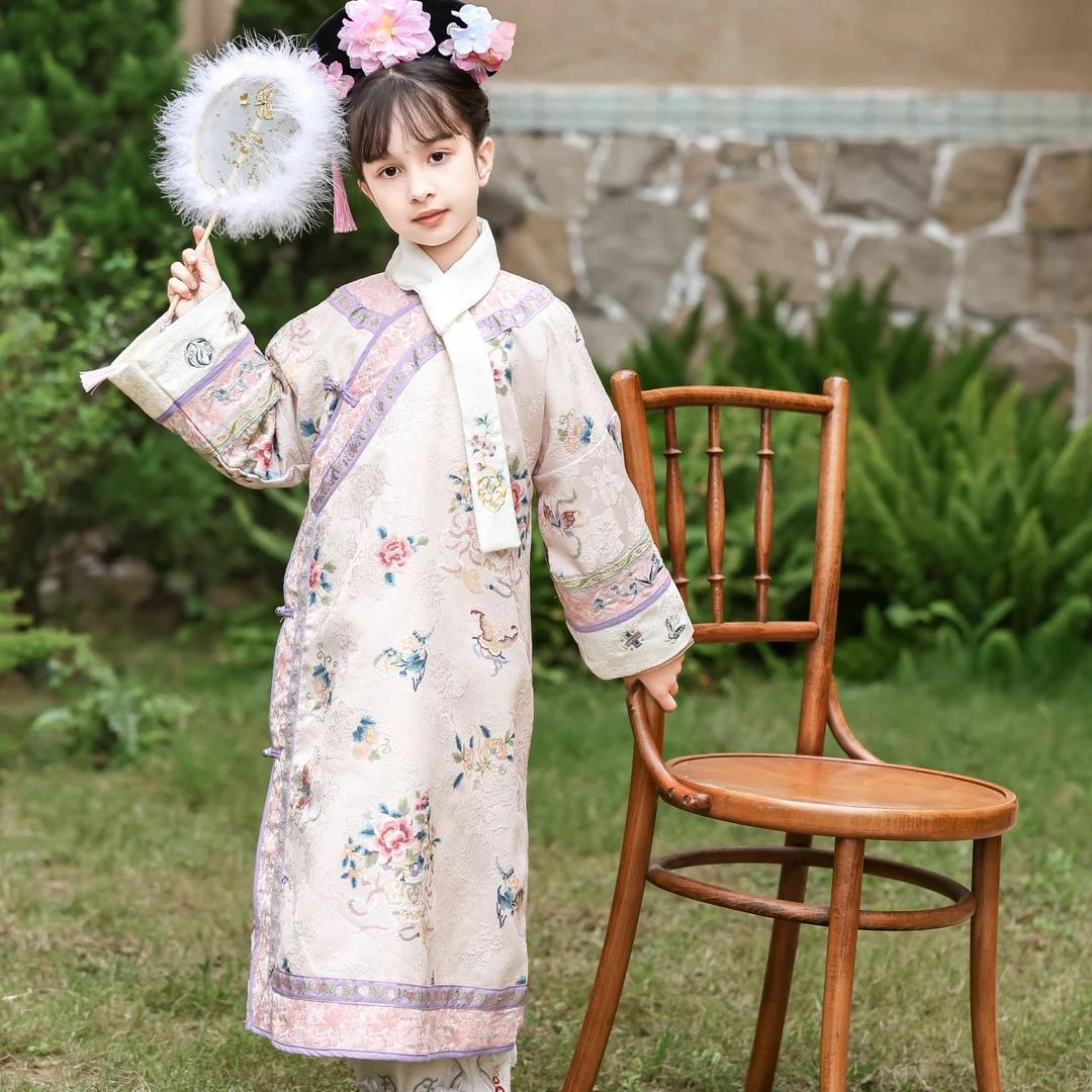 ***紫薇格格服加绒汉服连衣裙秋季新款秋天2024连衣裙