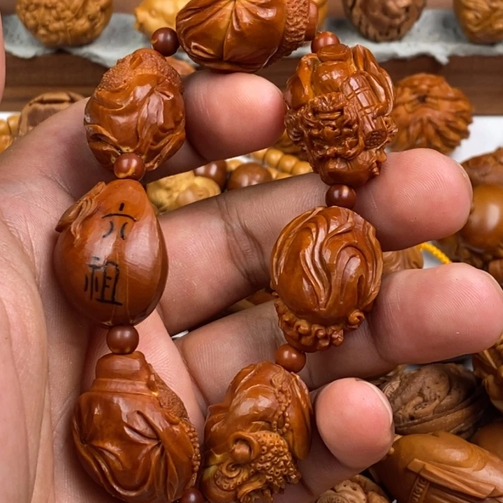 浩***湾手串/手链橄榄核达摩