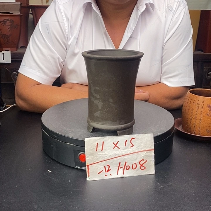 紫砂花盆货号一只H008