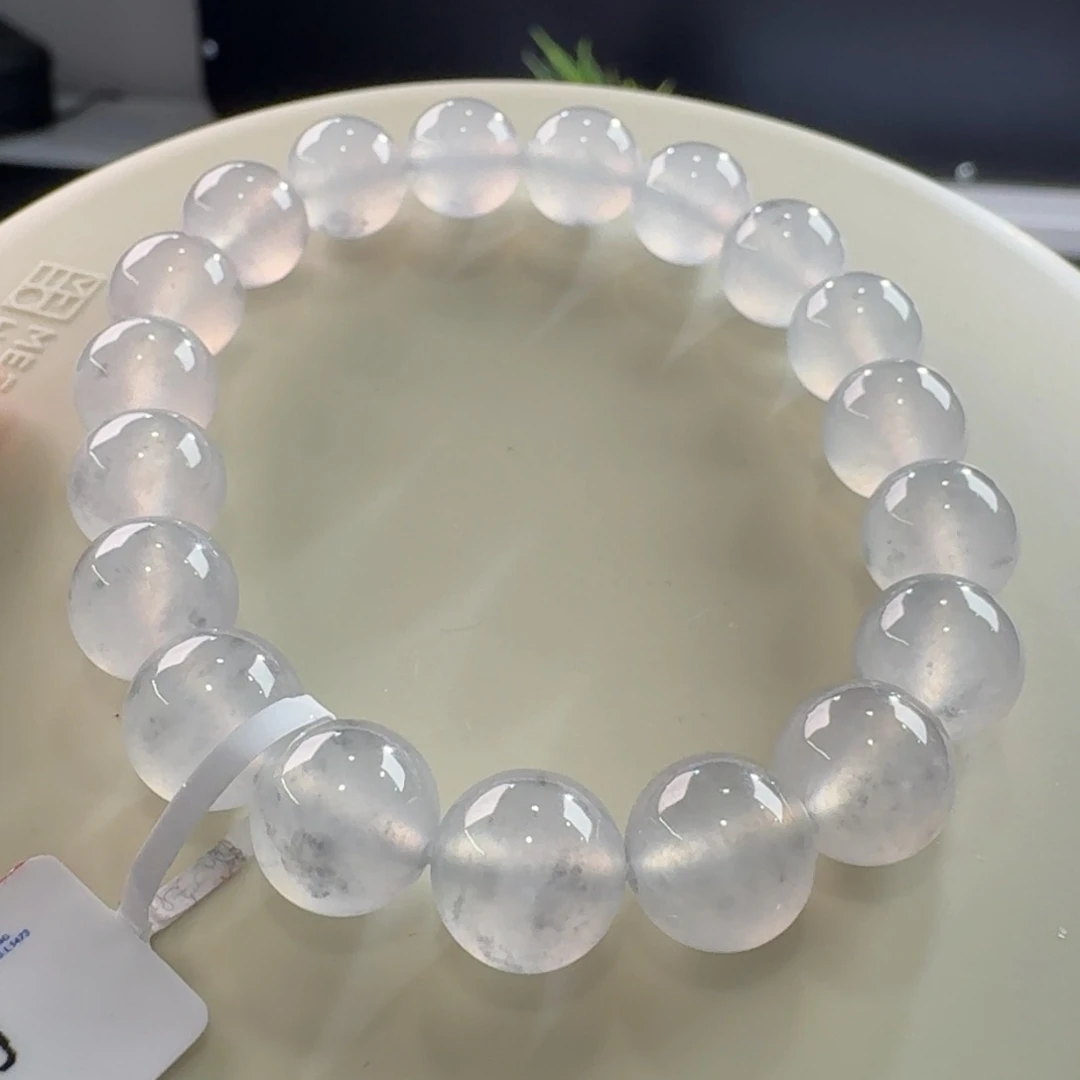 翡翠手链未镶嵌冰乌鸡飘花单圈卡10