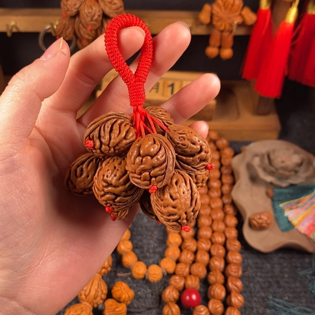 吊坠桃核桃枭挂件