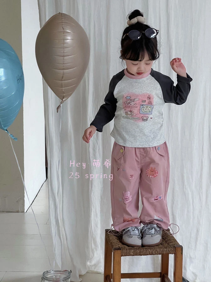 【新疆包邮】春季新款小熊工装裤F824