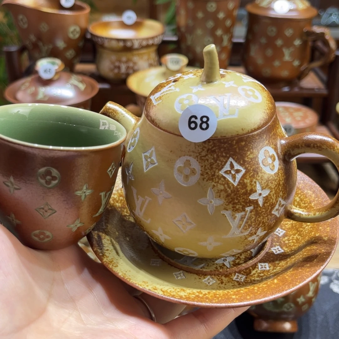 肉****草木灰老花梨壶  杯子 托盘