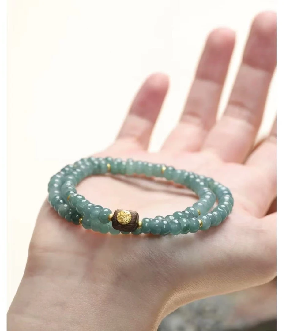 非金属玻璃手链 手串 D绿色 4479