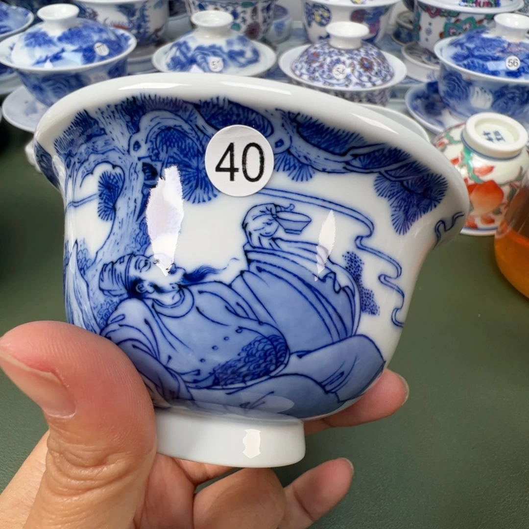 陶瓷景德镇纯手工纯手绘茶具木木40