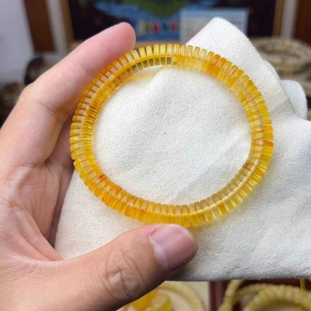 琥珀裸石未镶嵌8.5药片金珀
