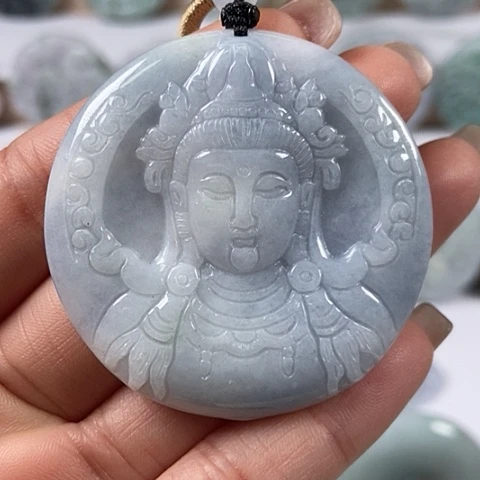 翡翠颈饰未镶嵌观音福利