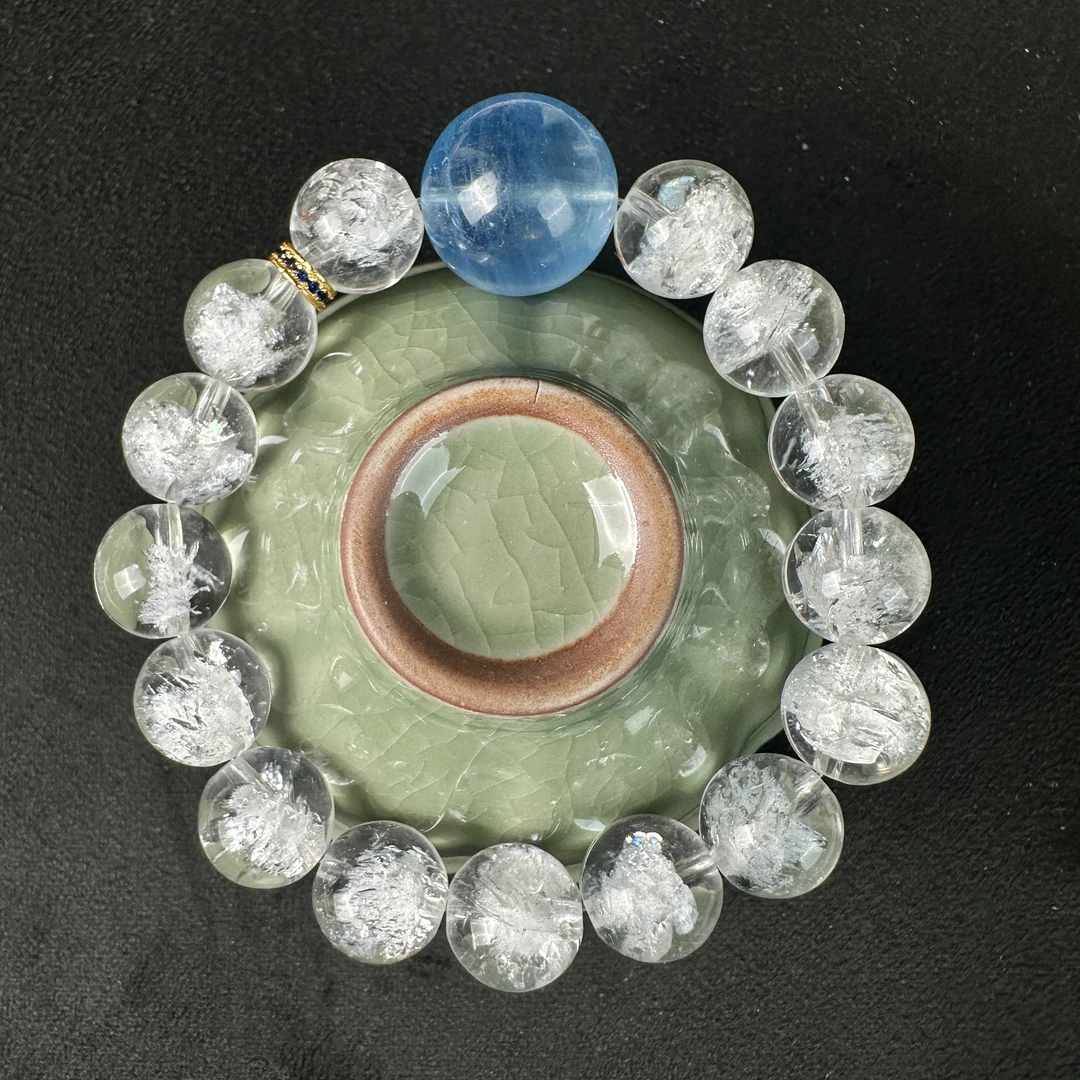 【蔚蓝圣光】 水晶925手串（天然珠宝多样性发其一）