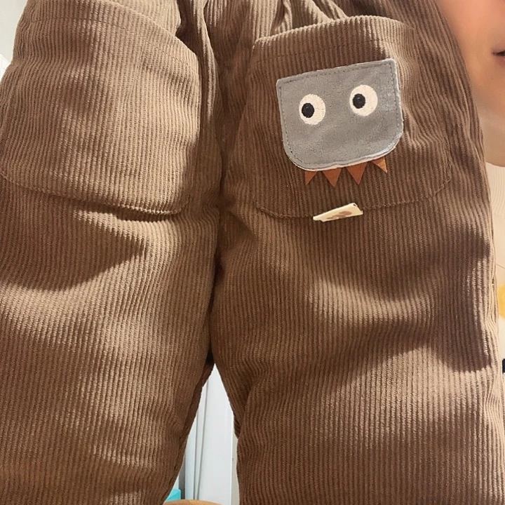 90黑色小怪兽厚裤子